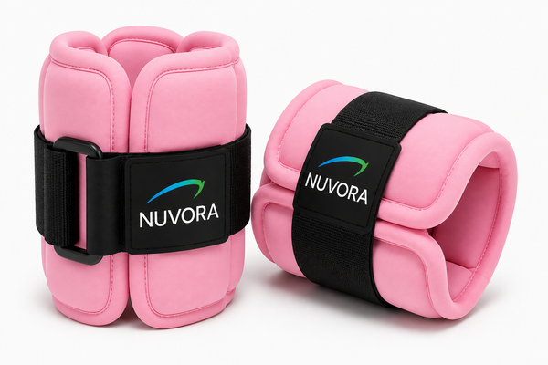 NUVURA Adjustable Pink Wrist Weights
