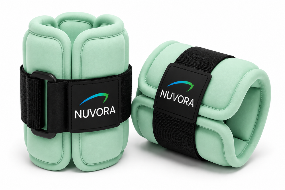 NUVORA  Green Ankle And Wrist Weight Set